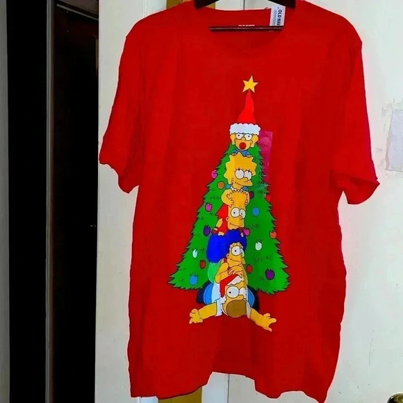 🆕 Old Navy Simpson’s Christmas Shirt size 2X - Picture 1 of 3